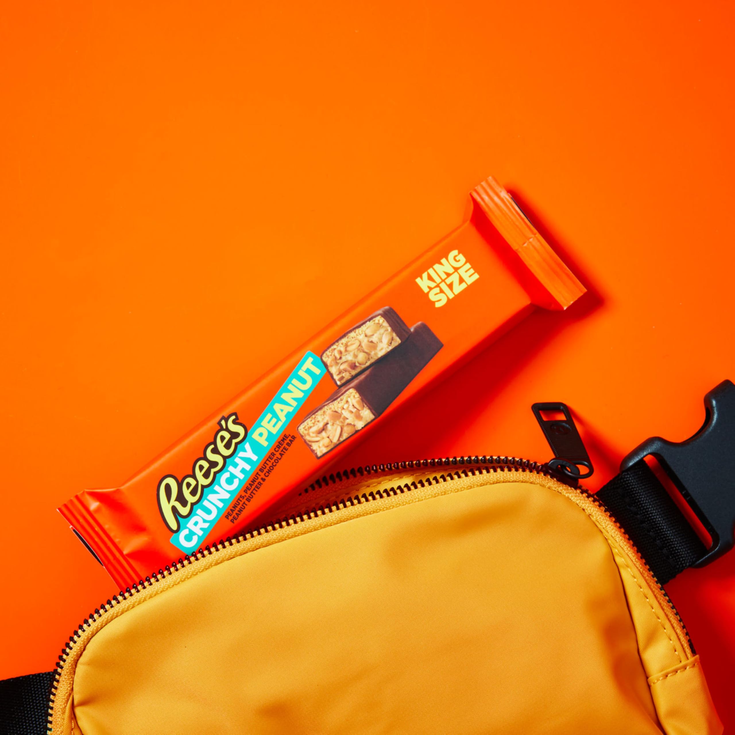 Reese's Crunchy Peanut Bars road-trip snack for travels.