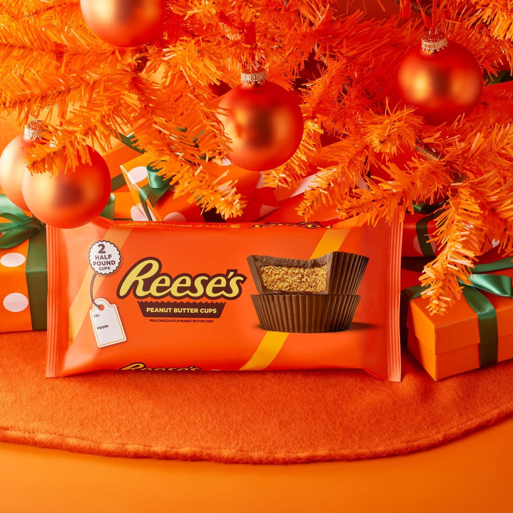Reese's cups on a pantry shelf, ready for quick snacking