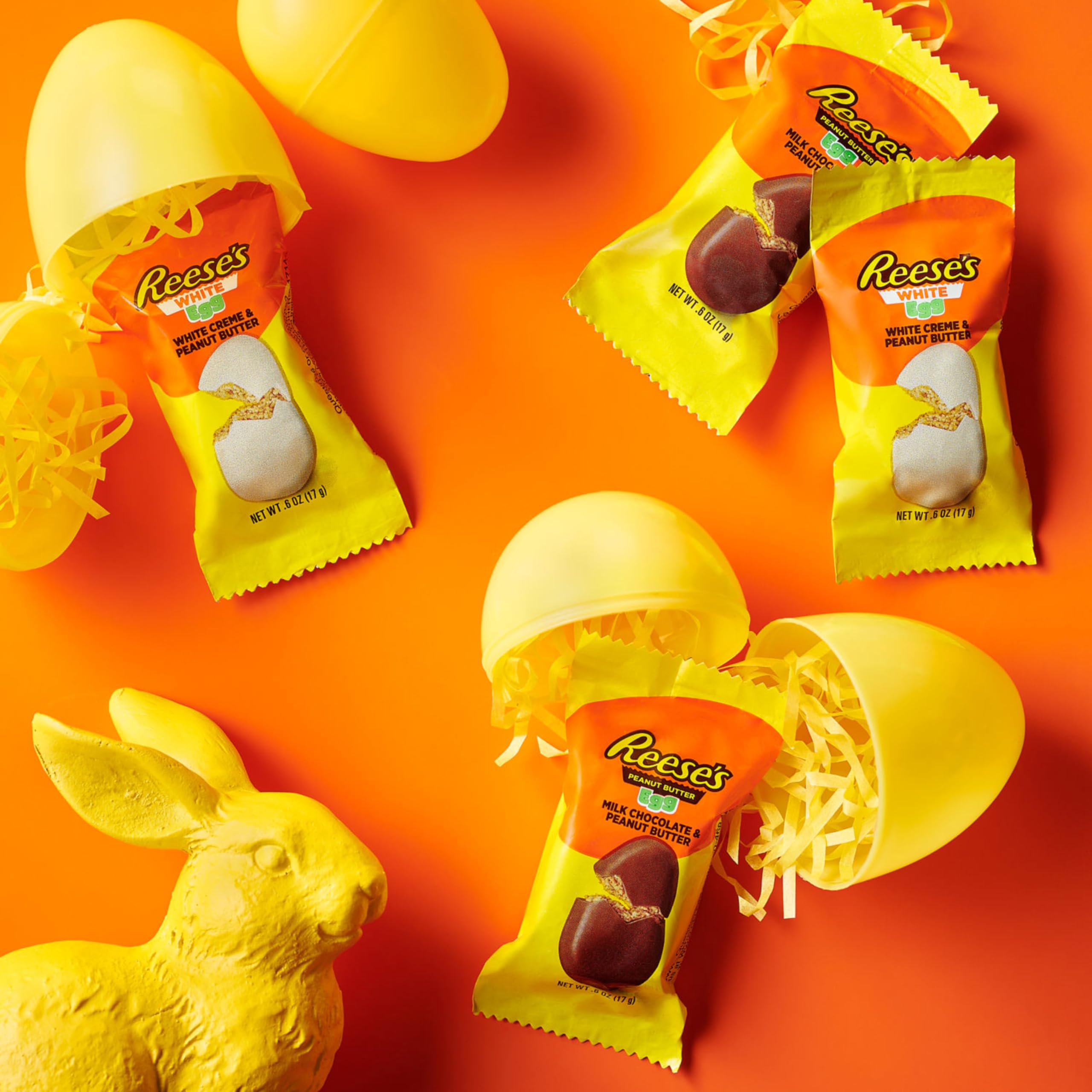 Easter egg-hunt ready bag of Reese's eggs