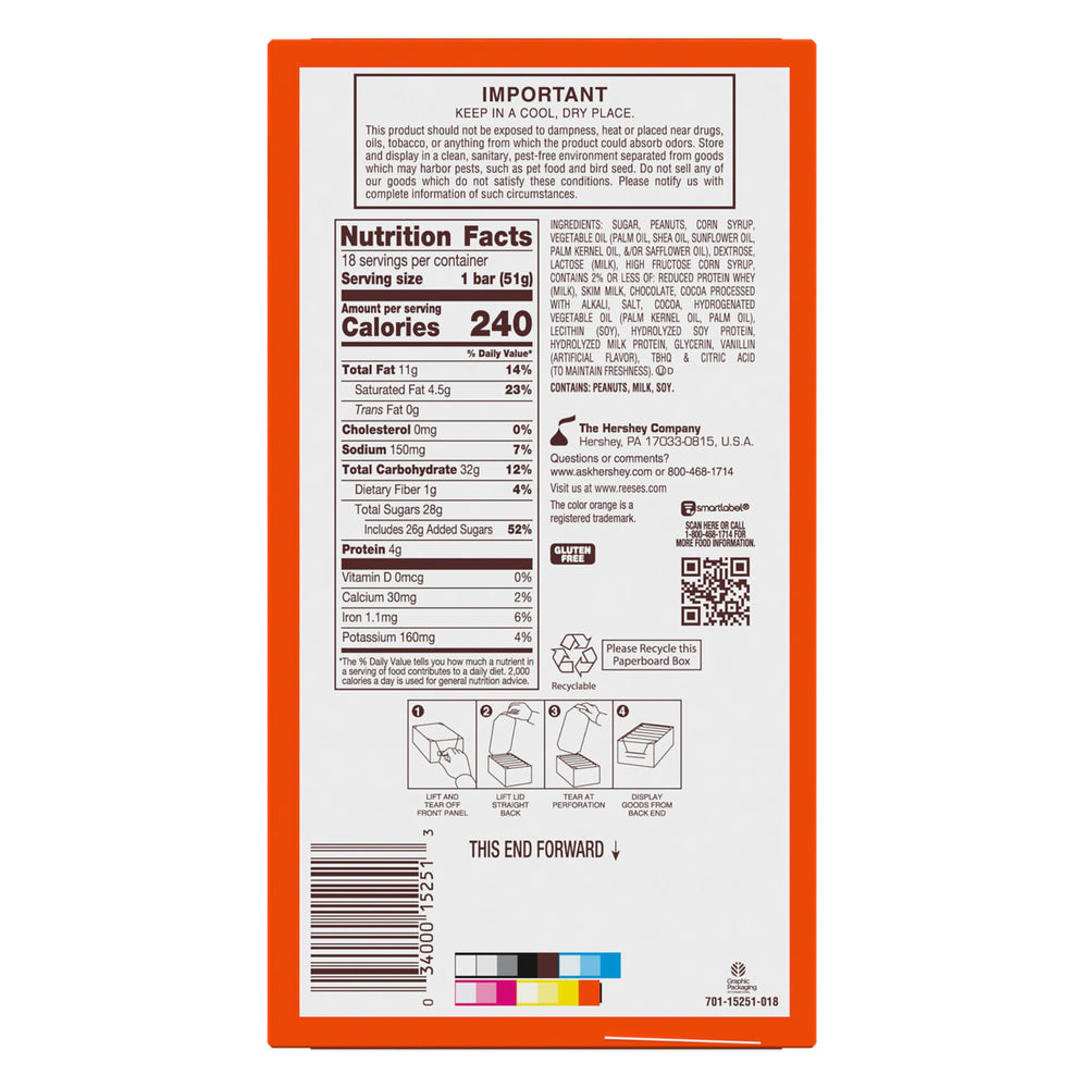 Reese's Fast Break individually wrapped bars for lunches and on-the-go.