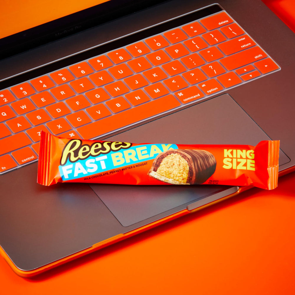 REESE'S FAST BREAK holiday display for seasonal treats