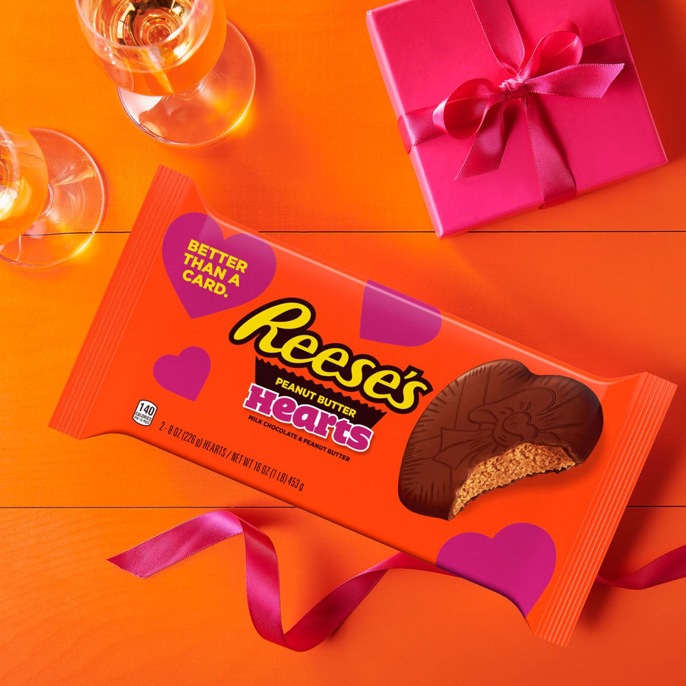 Gift pack shown with a card and flowers for Valentine's