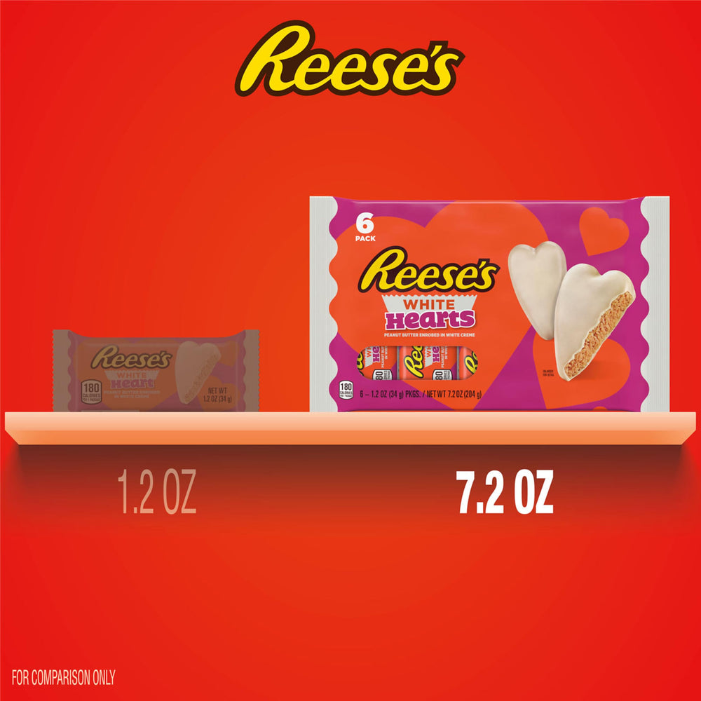 Reese's heart-shaped candies arranged for party bowls and celebrations