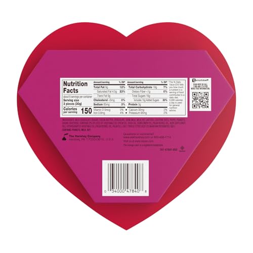 Reese's heart-shaped candies wrapped in chocolate with peanut butter creme temptations.