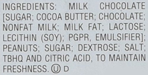 Reese's King Size Cup cross-section reveals creamy peanut butter center.