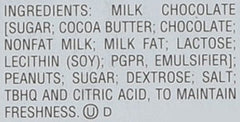 Reese's King Size Cup cross-section reveals creamy peanut butter center.