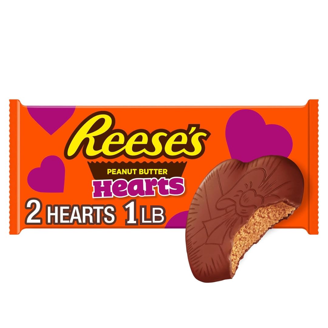 REESE'S Milk Chocolate Peanut Butter Hearts 2-Pack, gift-ready for Valentine's Day
