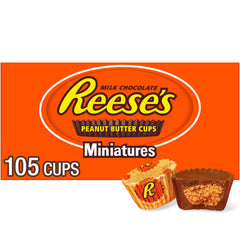 Reese's Miniatures bulk box with 105-pack display for parties and events