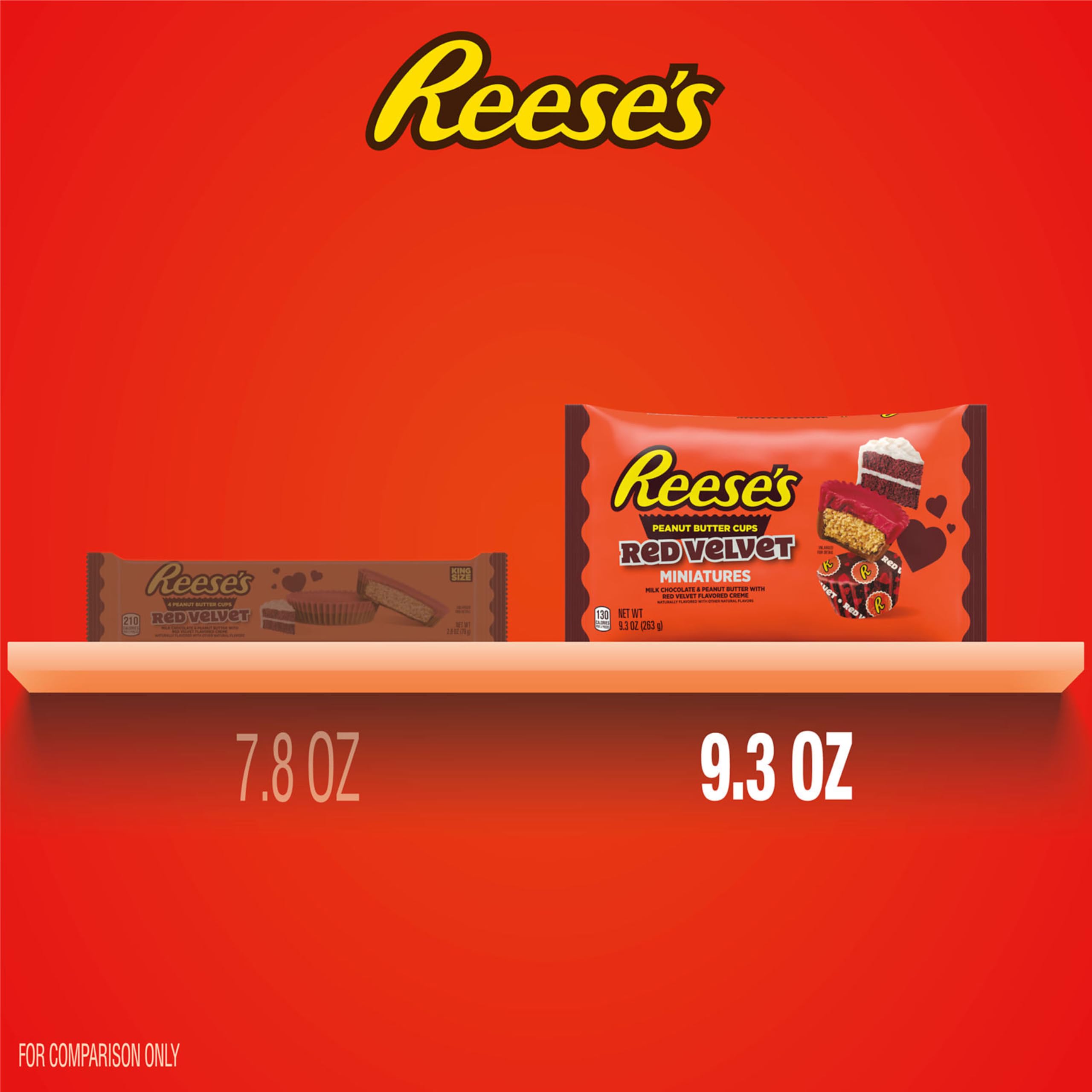 Valentine-themed REESE'S packaging highlighting seasonal gifting.