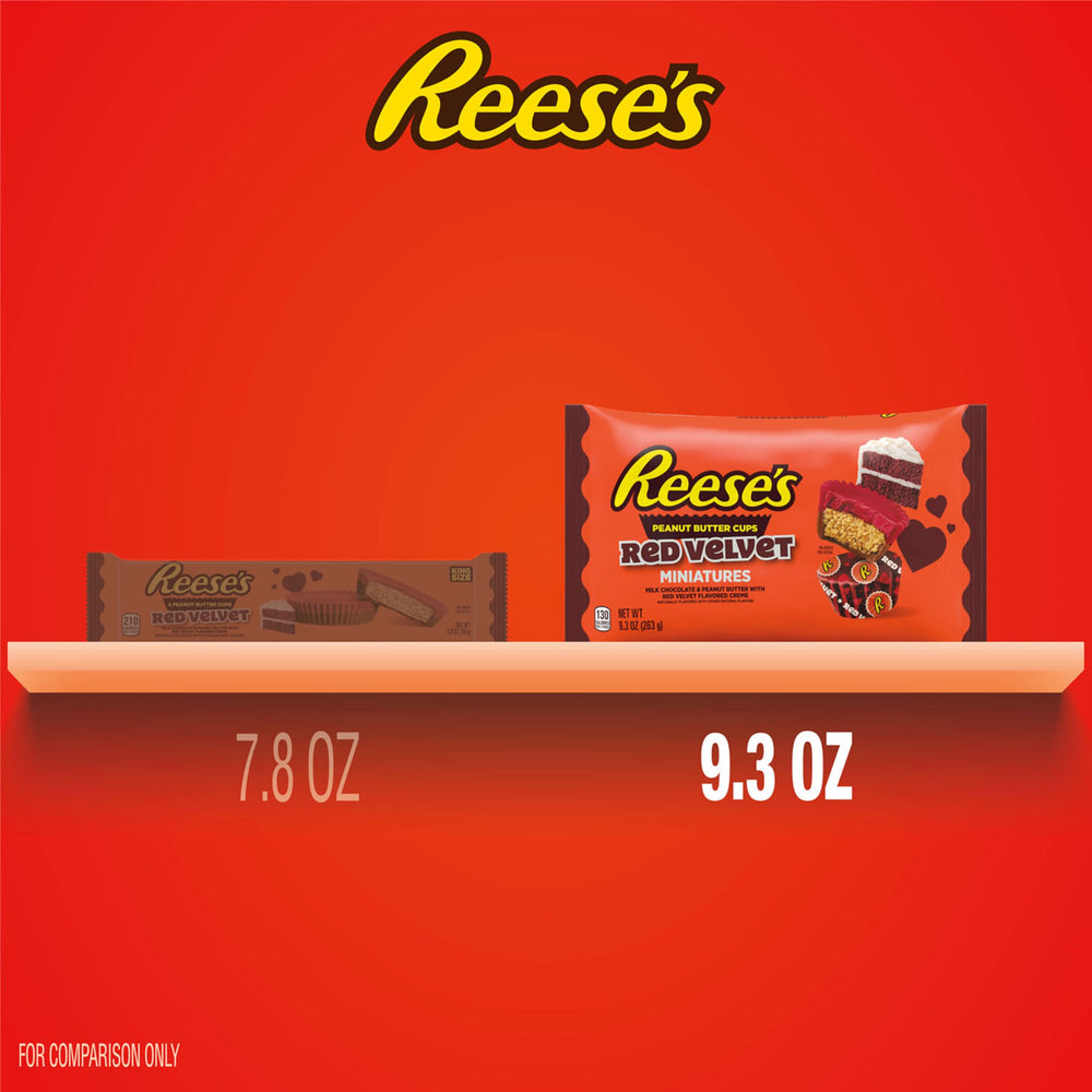 Valentine-themed REESE'S packaging highlighting seasonal gifting.
