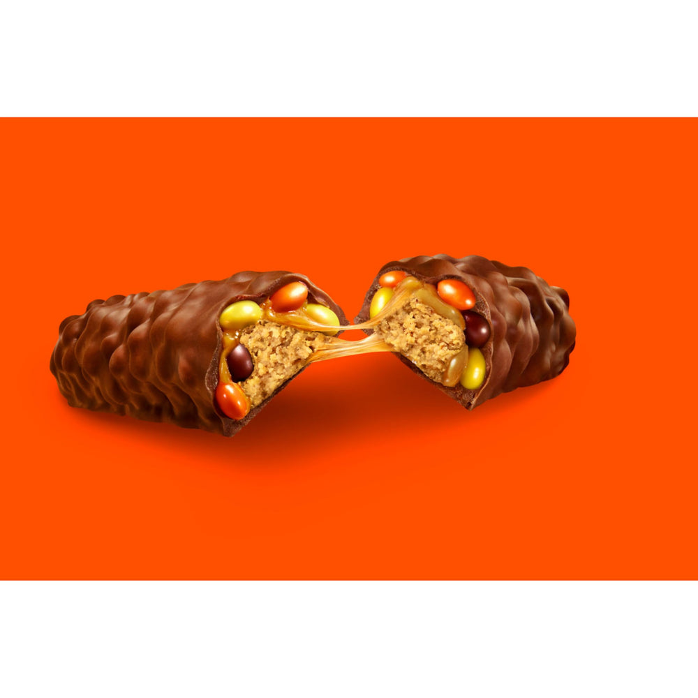 CRUNCHY PIECES add texture to Reese's Outrageous bar for a dynamic bite.