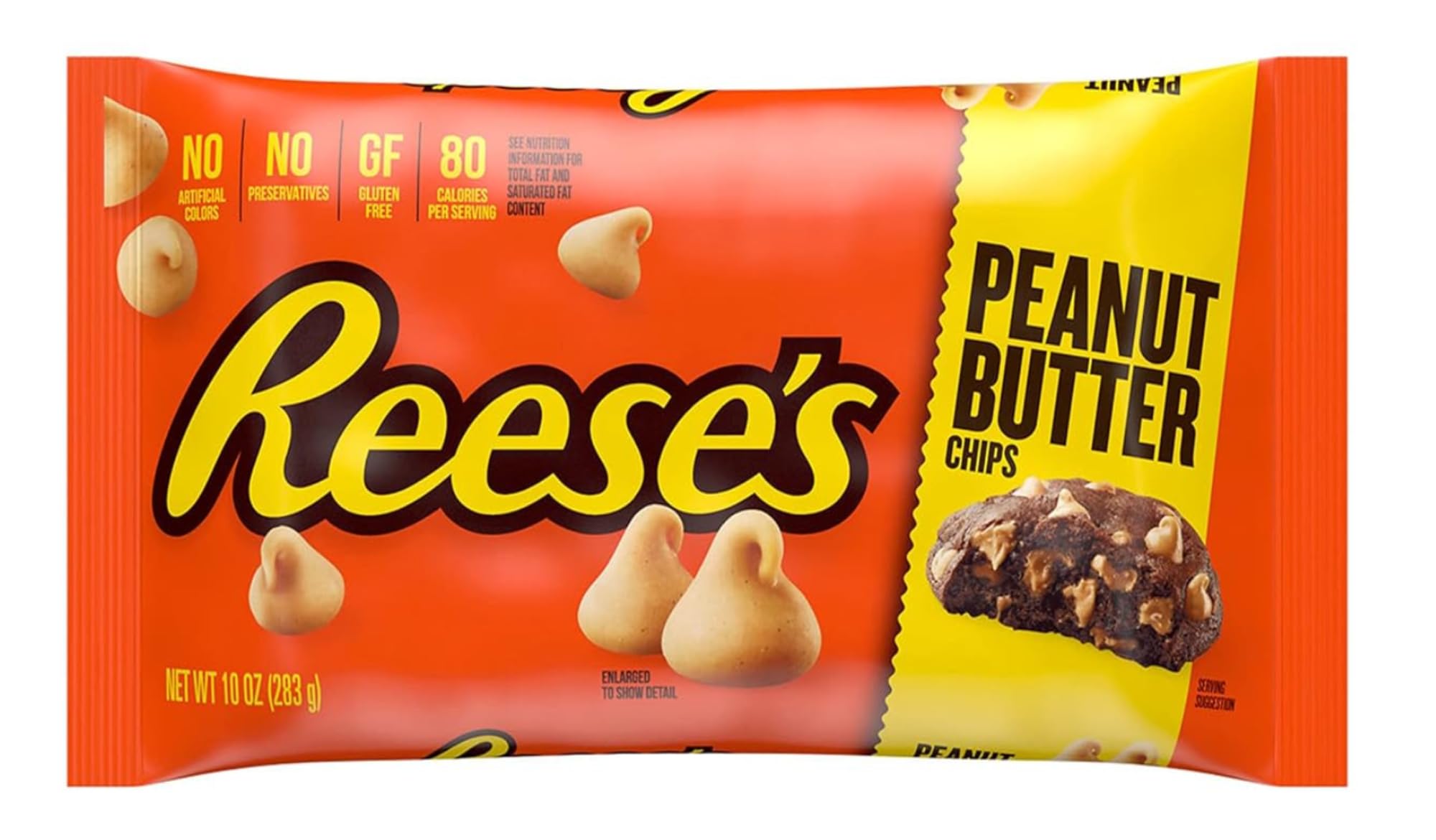 Reese's Peanut Butter Baking Chips melting for drizzles and dessert toppings