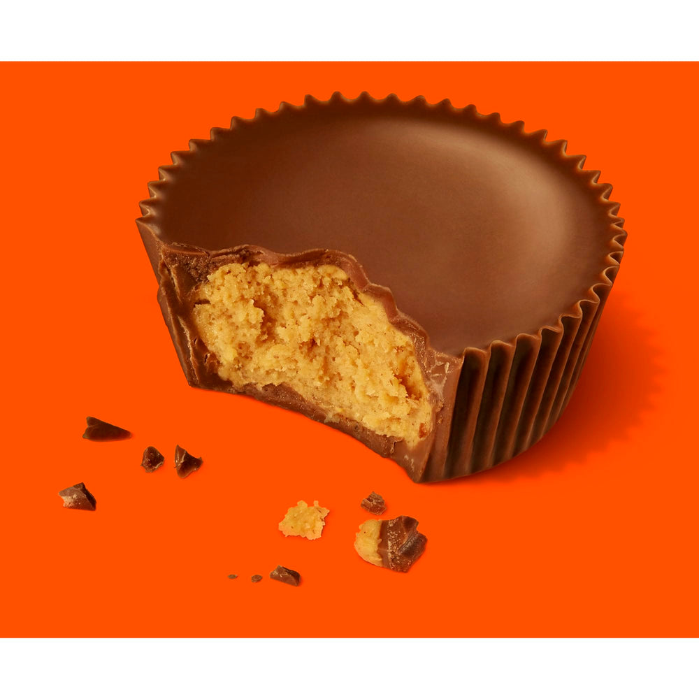 Reese's Peanut Butter Big Cup display; family-friendly snack for shared moments.