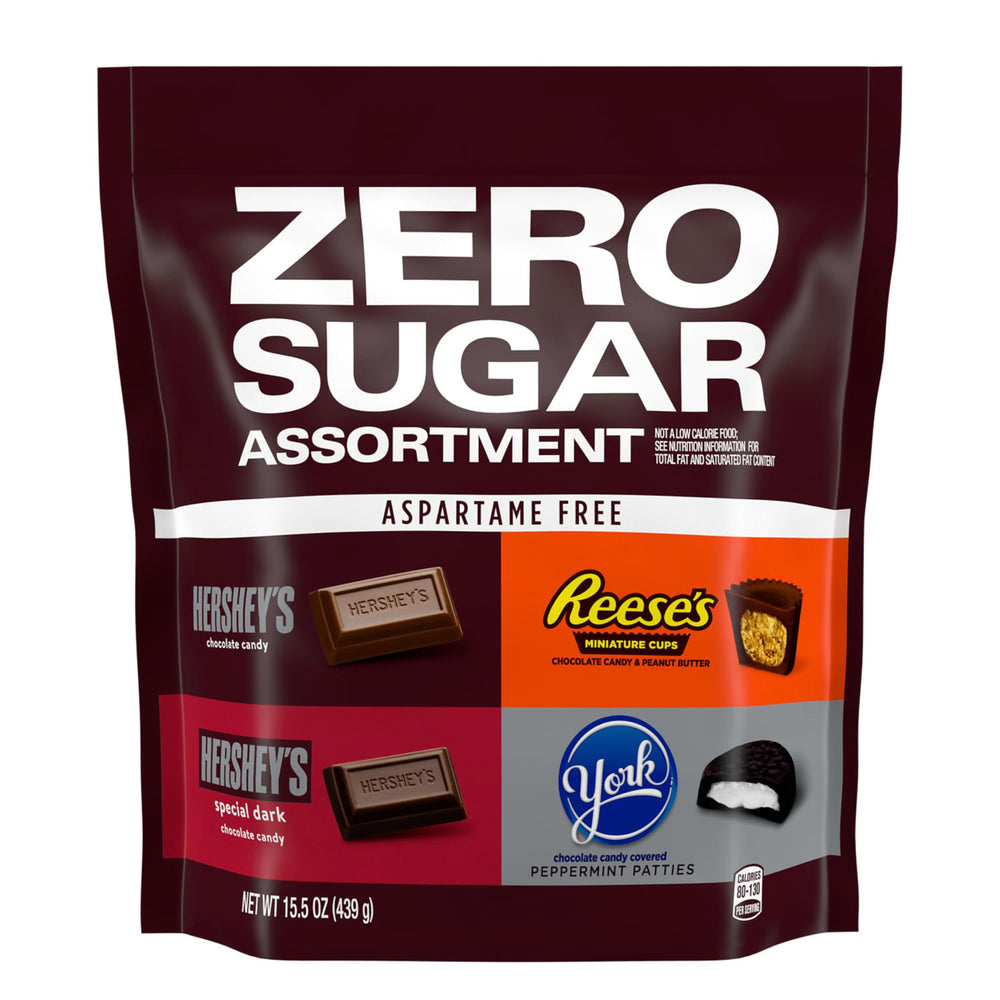 REESE'S peanut butter cups zero-sugar, creamy center meets chocolate