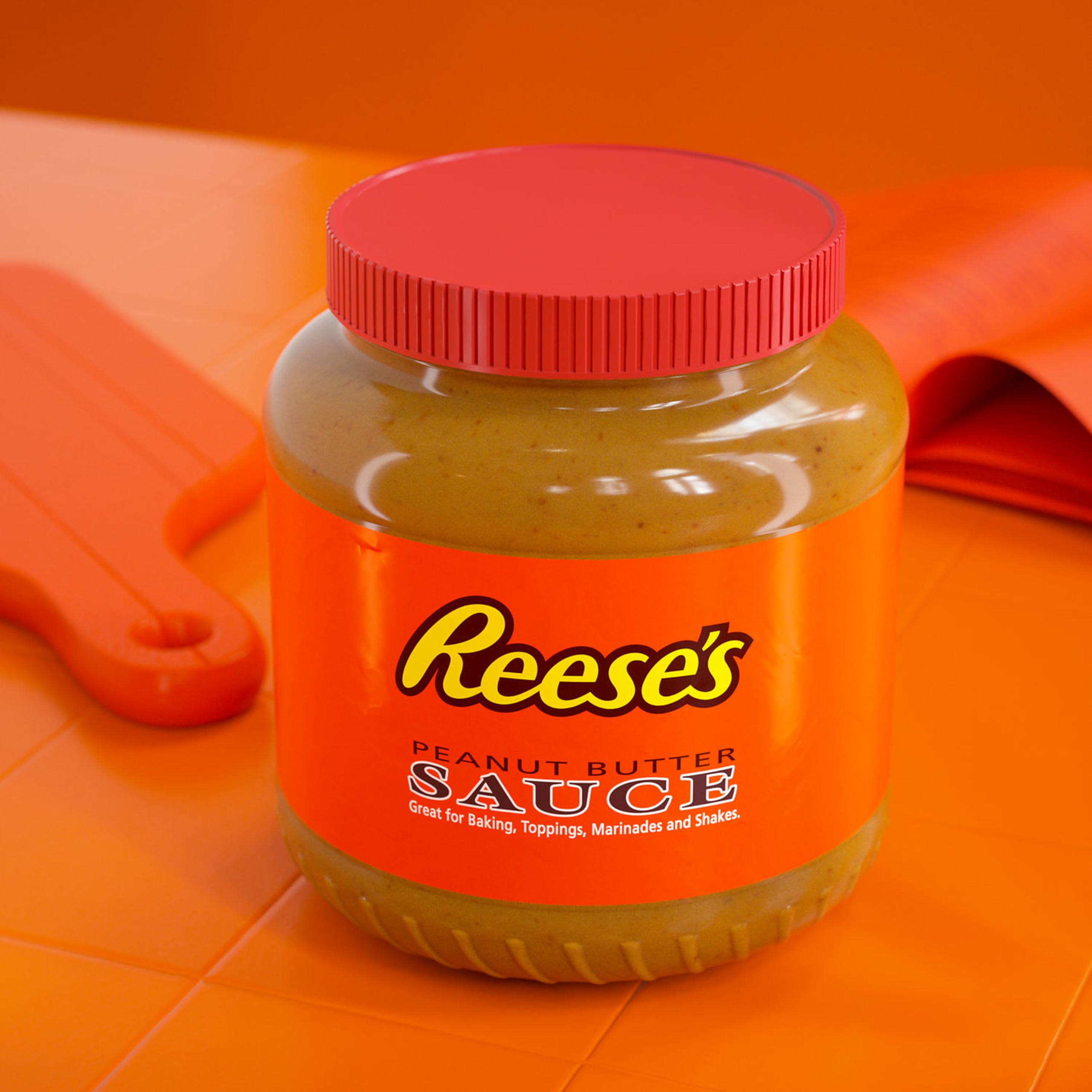 Reese's Peanut Butter Sauce for dipping snacks like apples and pretzels