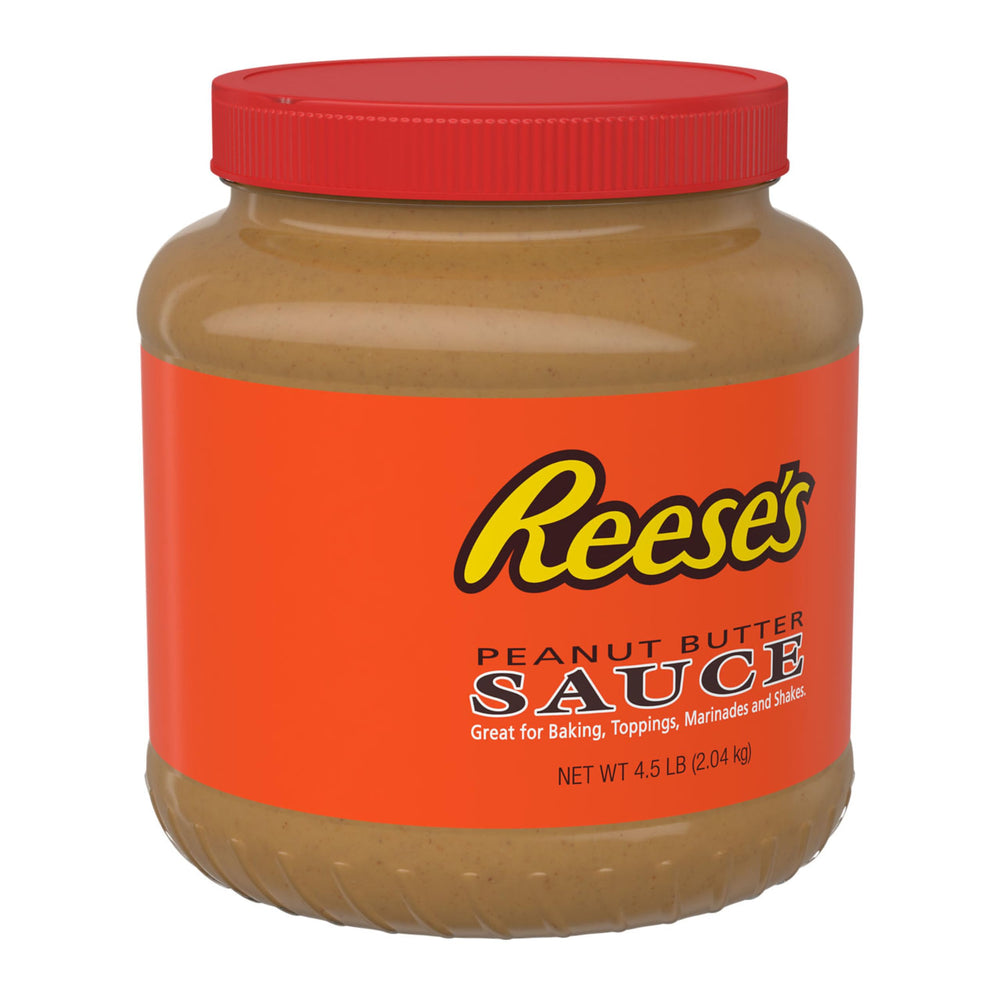 Reese's Peanut Butter Sauce poured over dessert demonstrating versatile serving