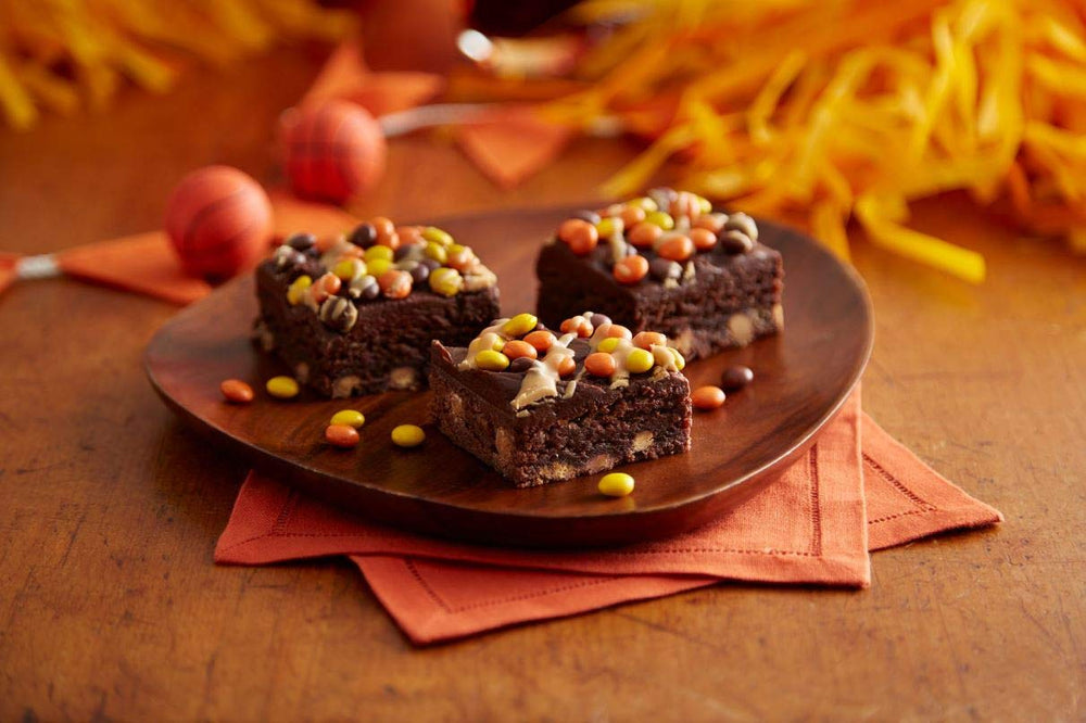 REESE PIECES individual pieces, bite-sized indulgence for lunchtime.