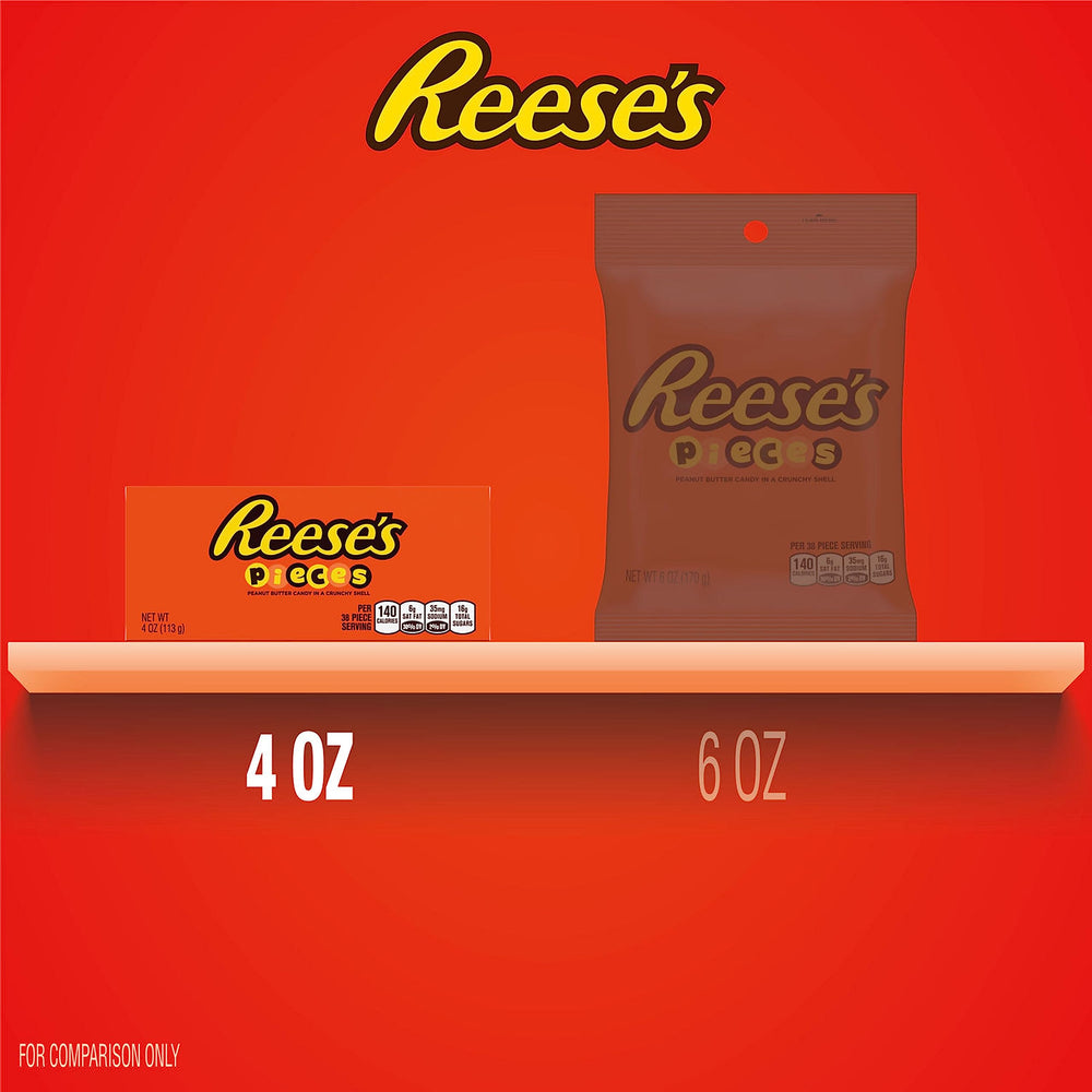 Reese's Pieces theater boxes on shelf for movie-night indulgence