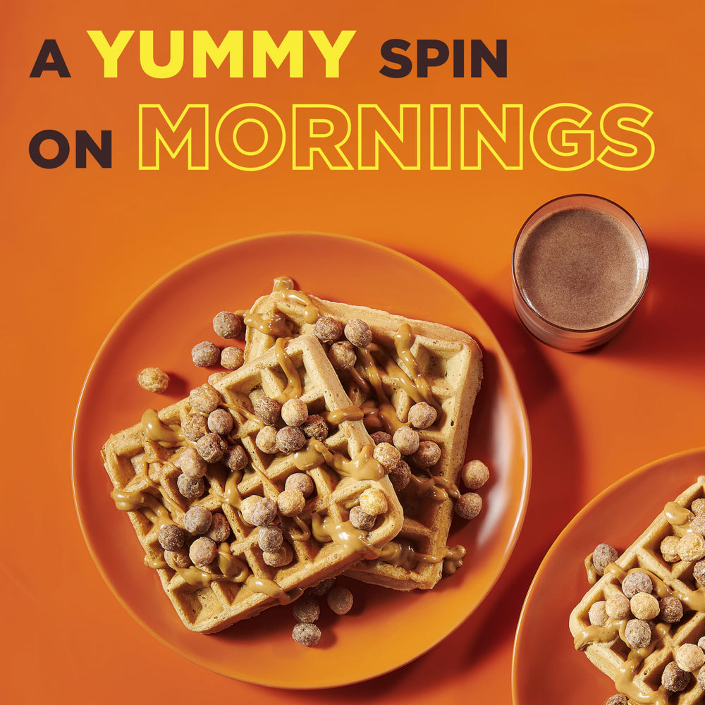 Reese's Puffs family size box on kitchen counter