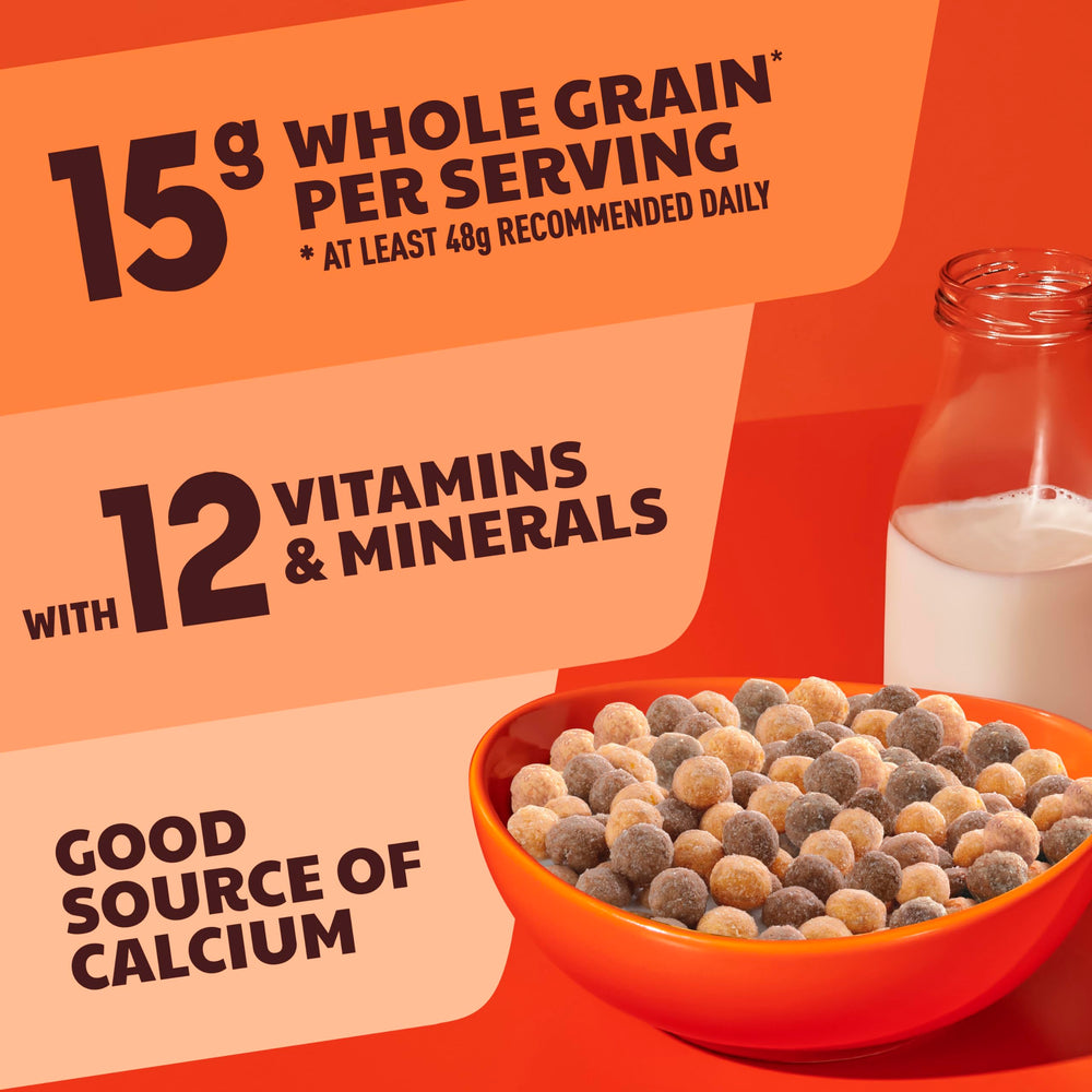 Reese's Puffs mega-size box on shelf, great value