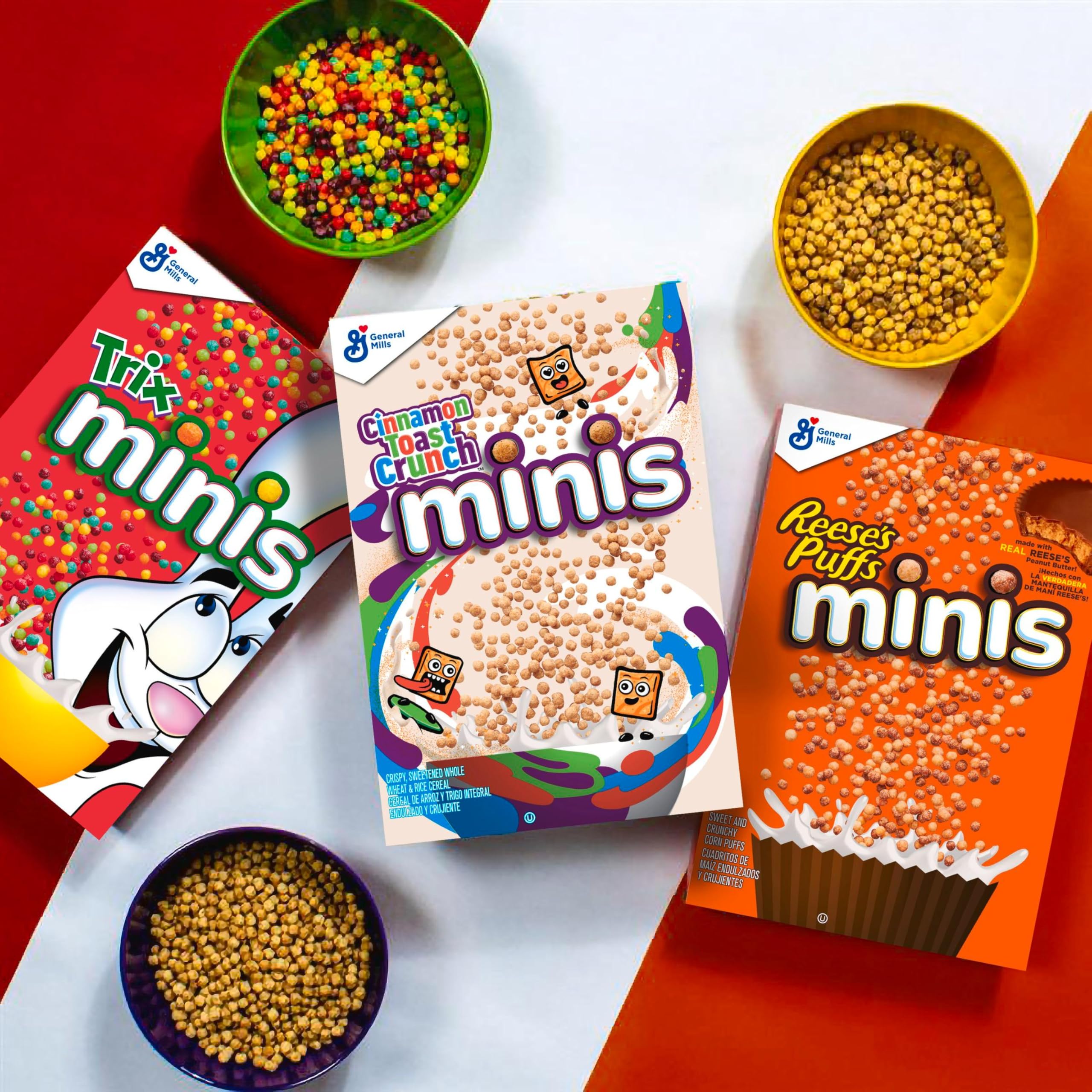 Reese's Puffs Minis family-size box for convenient storage and sharing