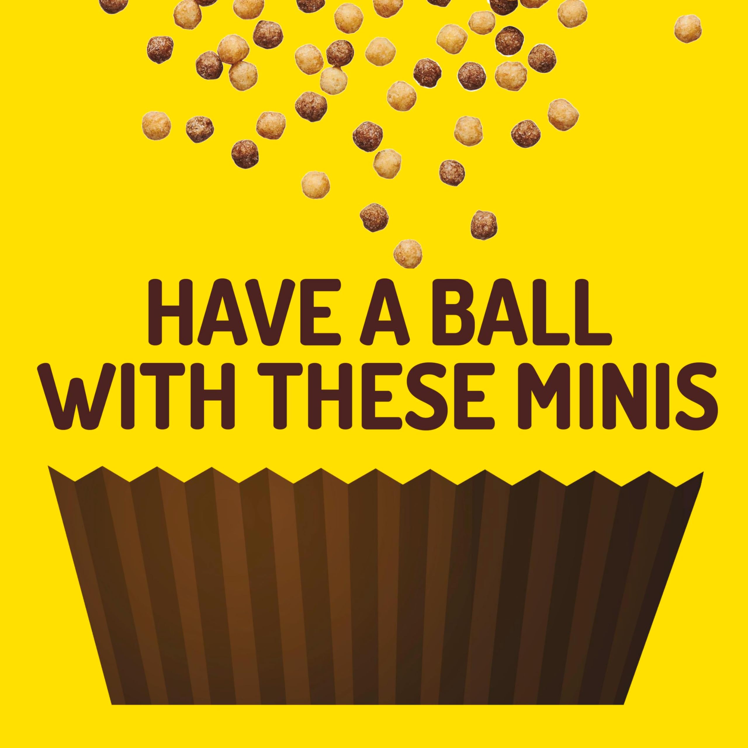 Reese's Puffs Minis used as an ice cream topping for a chocolate peanut butter twist