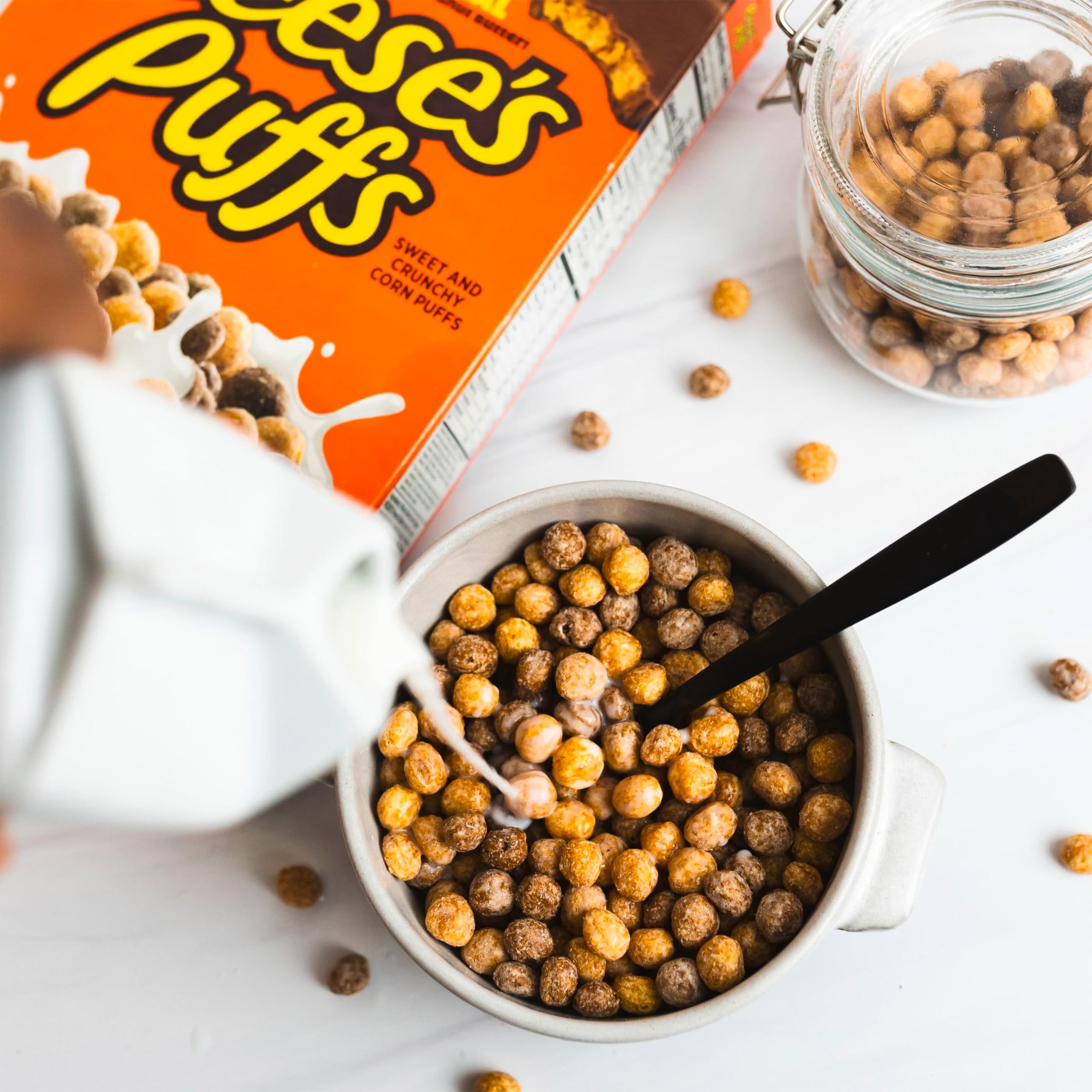 Reese's Puffs party snack bowl ready for sharing at gatherings