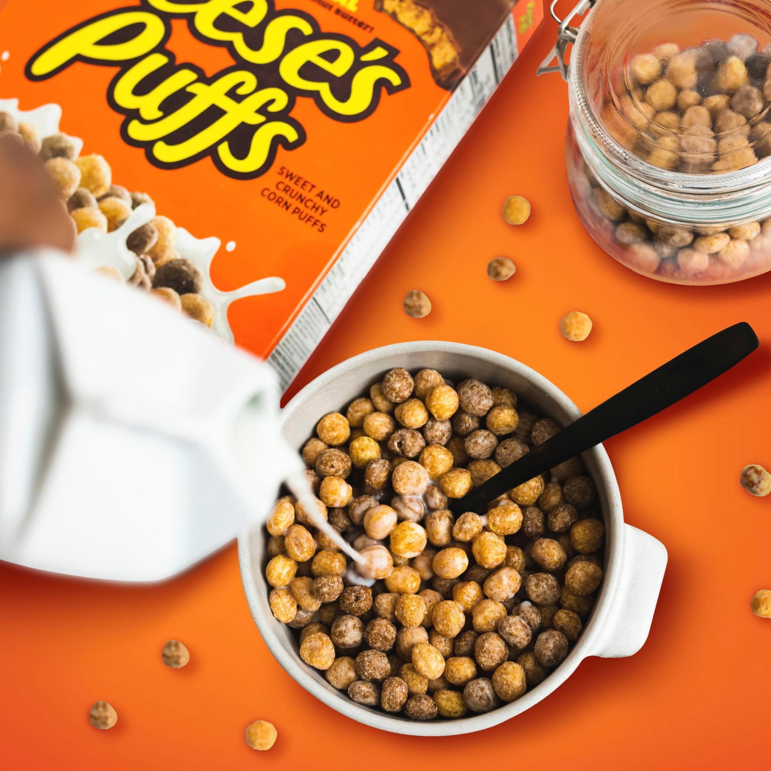Reese's Puffs in a school snacks bag for quick energy.