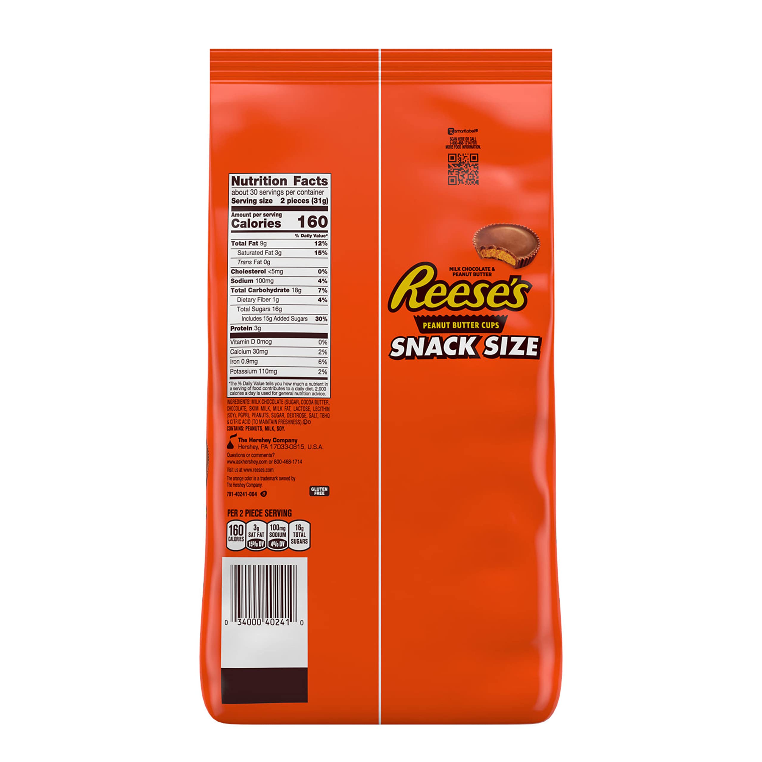 Reese's snack-size cups close-up showcasing creamy filling and chocolate.