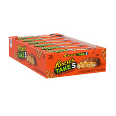 REESE'S TAKE 5 caramel-drizzle detail ideal for sharing at gatherings.