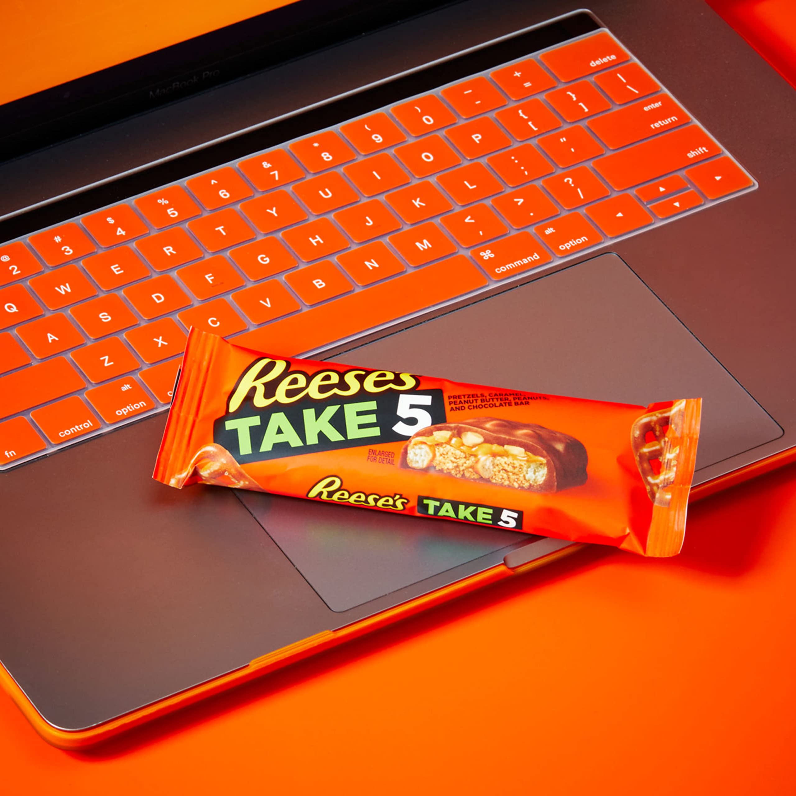 REESE'S TAKE 5 whole-peanuts visible, adding satisfying crunch.