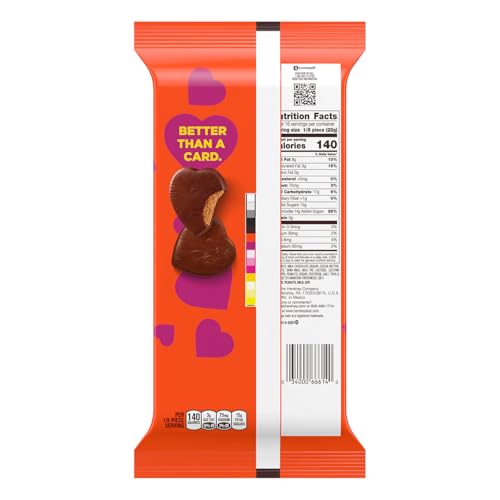 REESE'S Valentine heart candies in a decorative pack for sharing