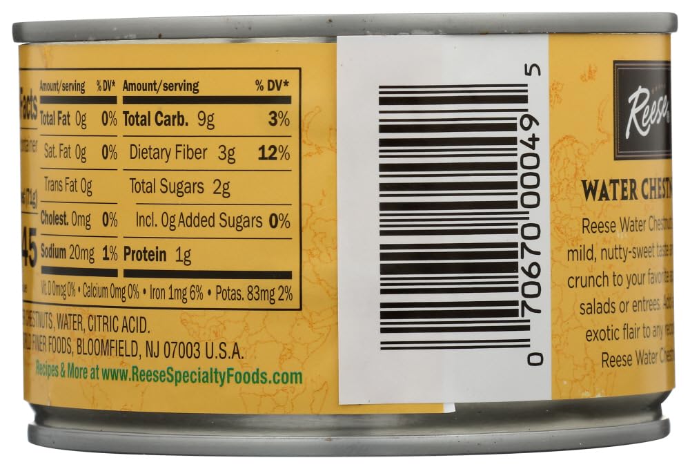 Reese water chestnuts with mild-sweet flavor enhance savory dishes