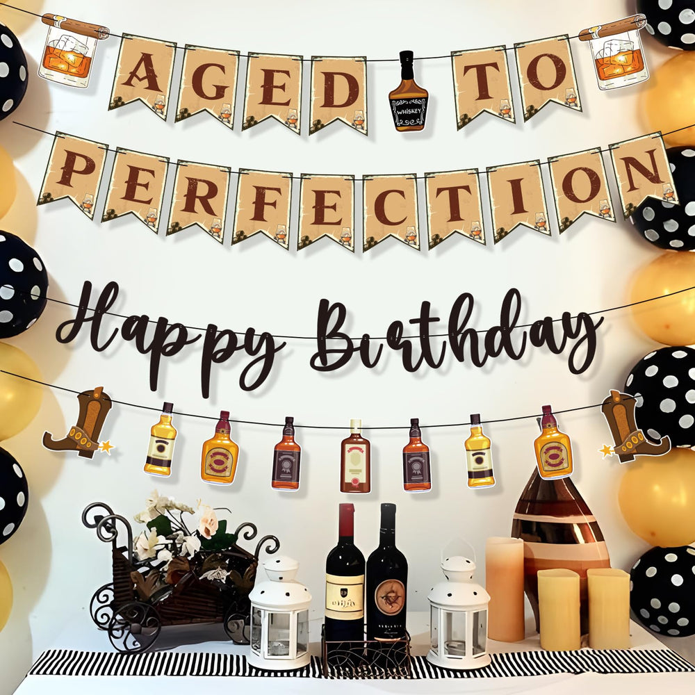 Refavor wine bottle graphic banner adds a classic touch to decor.