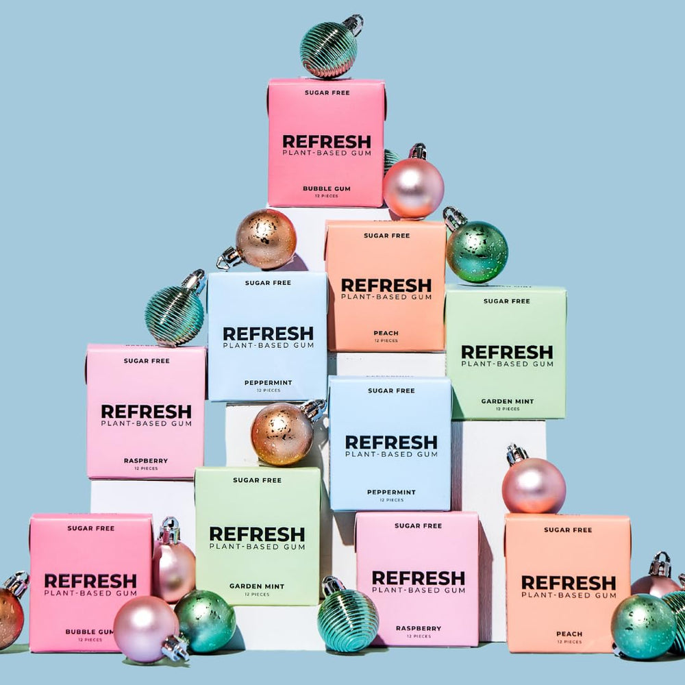 Refresh Gum bubble gum flavor invites playful chewing.