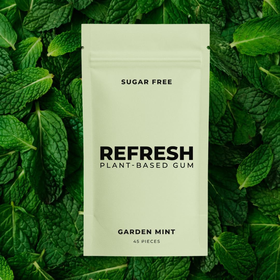 Organic mint powder flavor in Refresh Gum pieces