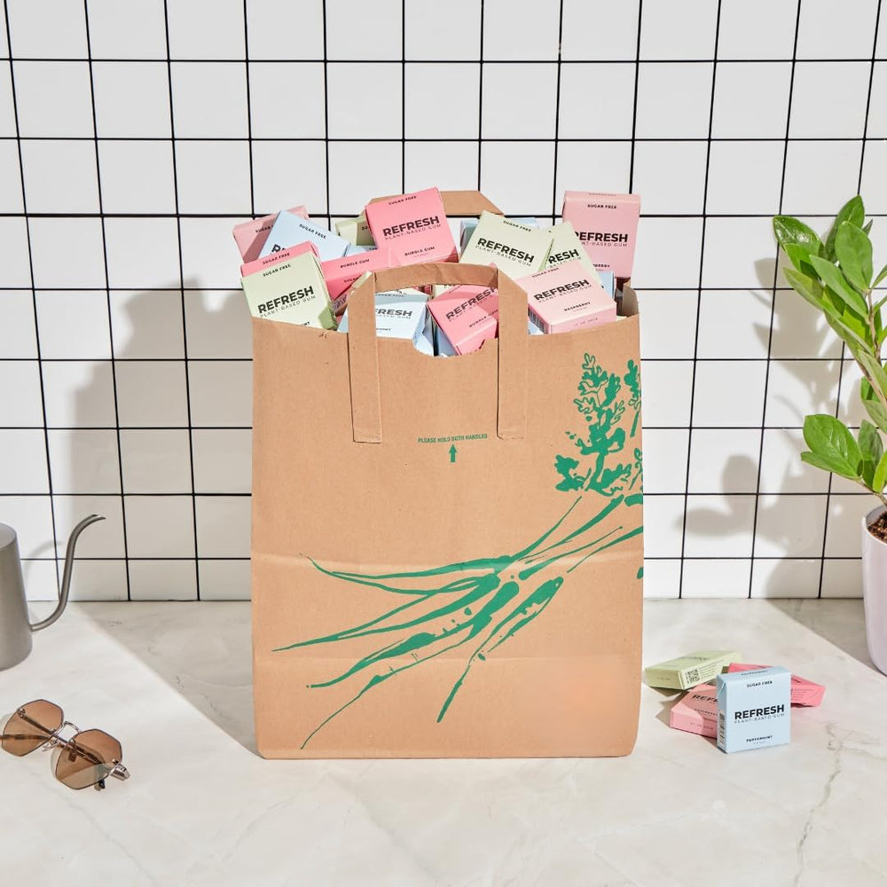 Refresh Gum organic peach powder adds a soft fruity aroma