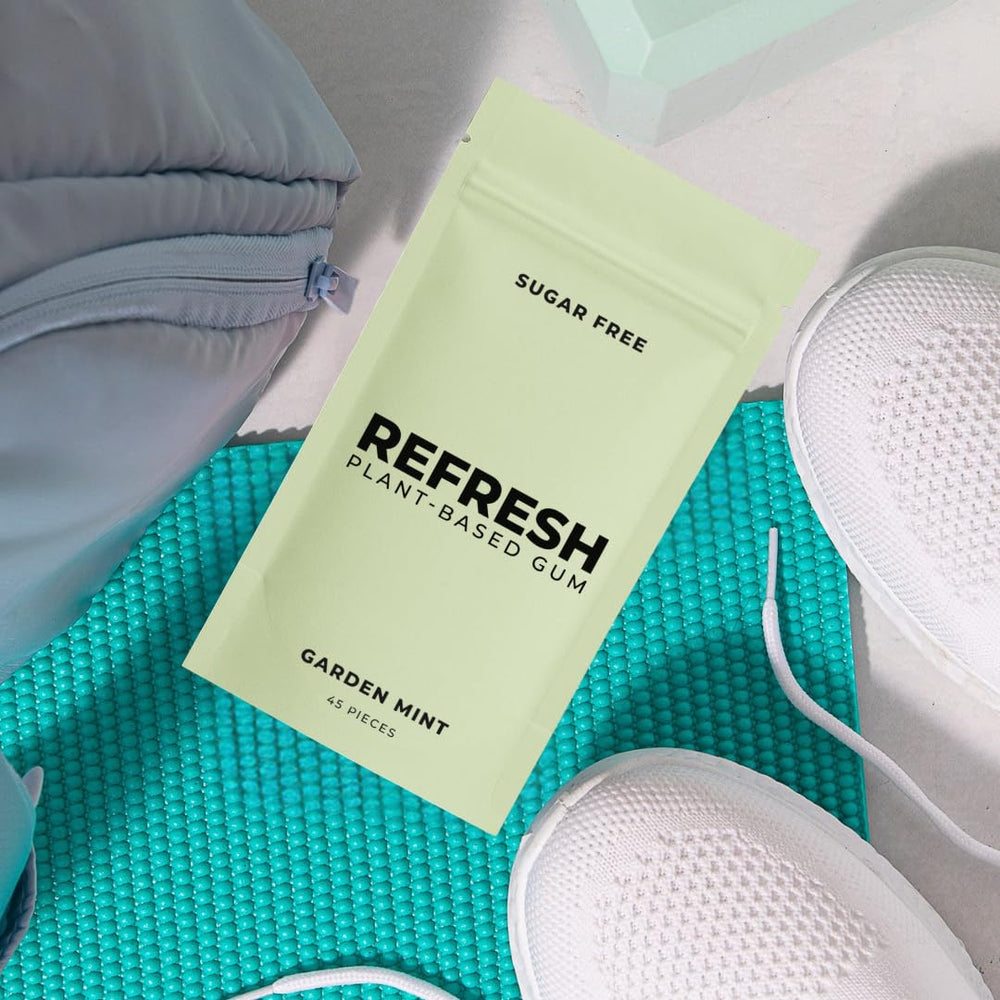 Organic raspberry powder flavor in Refresh Gum pieces