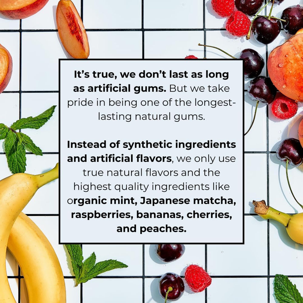Refresh Gum sugar-free with xylitol and stevia for sweetness.