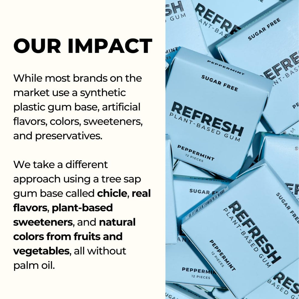 Refresh Gum variety-pack flavors offer daily flavor variety for different moods.