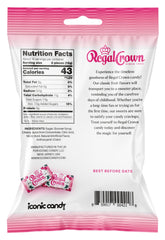 Regal Crown Sour Cherry Candy wrapper close-up highlighting individually wrapped pieces