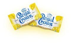 Regal Crown Sour Lemon Hard Candy close-up texture reveals tangy sugar coating
