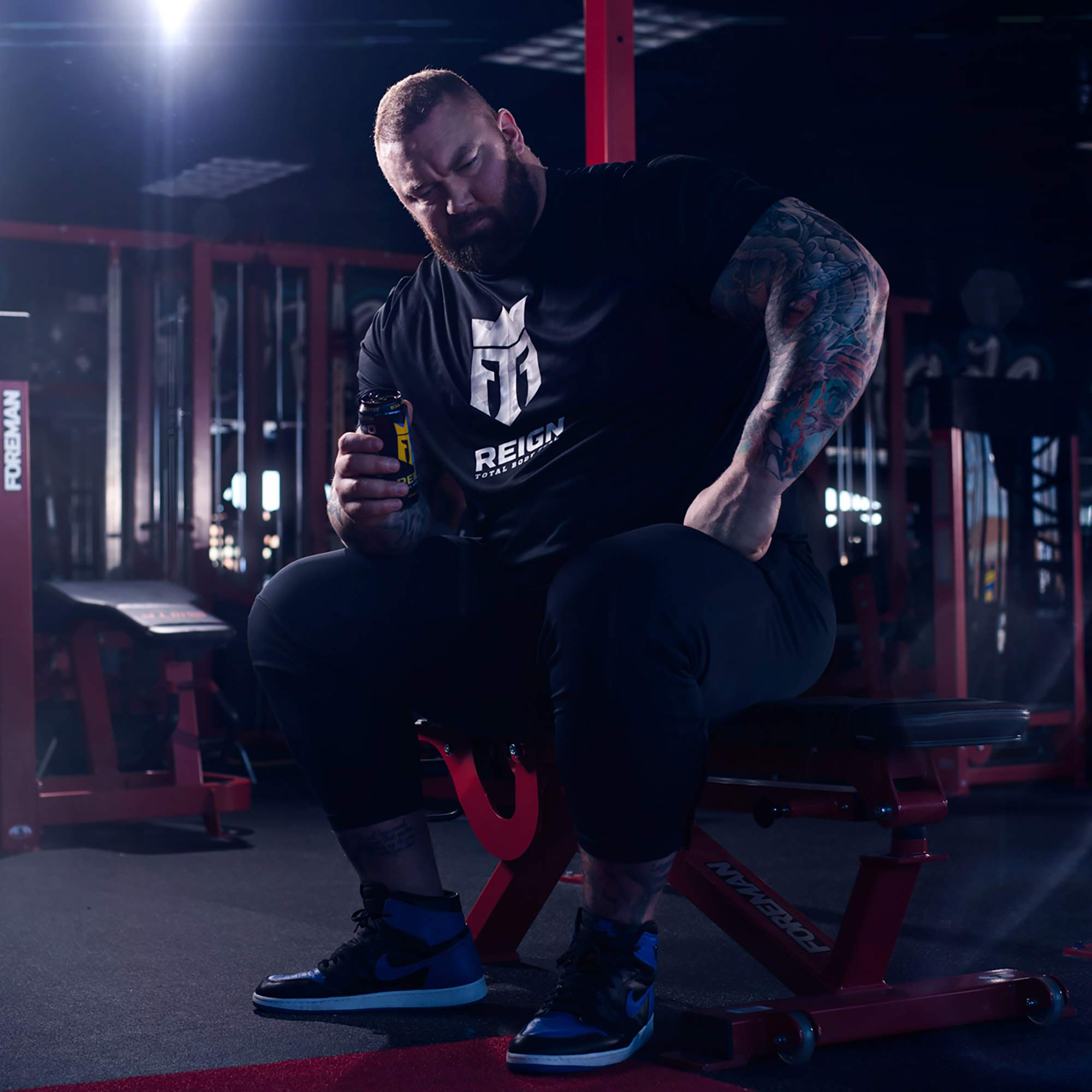 Reign label shows BCAAs and CoQ10 for potential post-workout support.