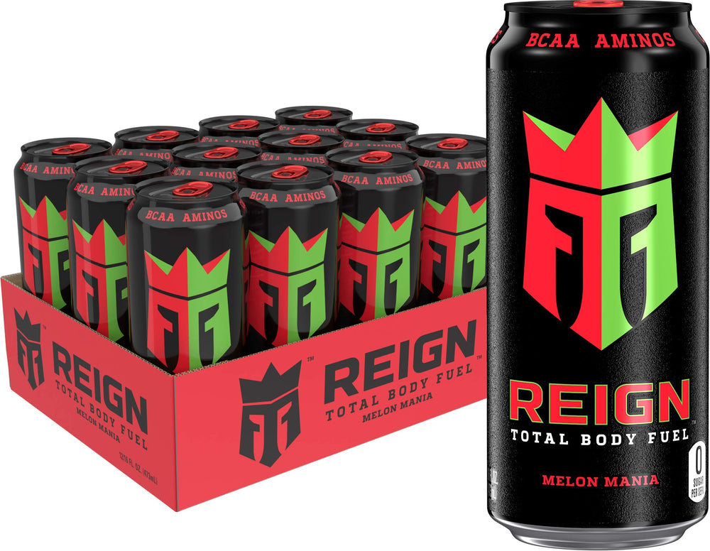 Reign Melon Mania bottle for an energy-boosting pre-workout moment