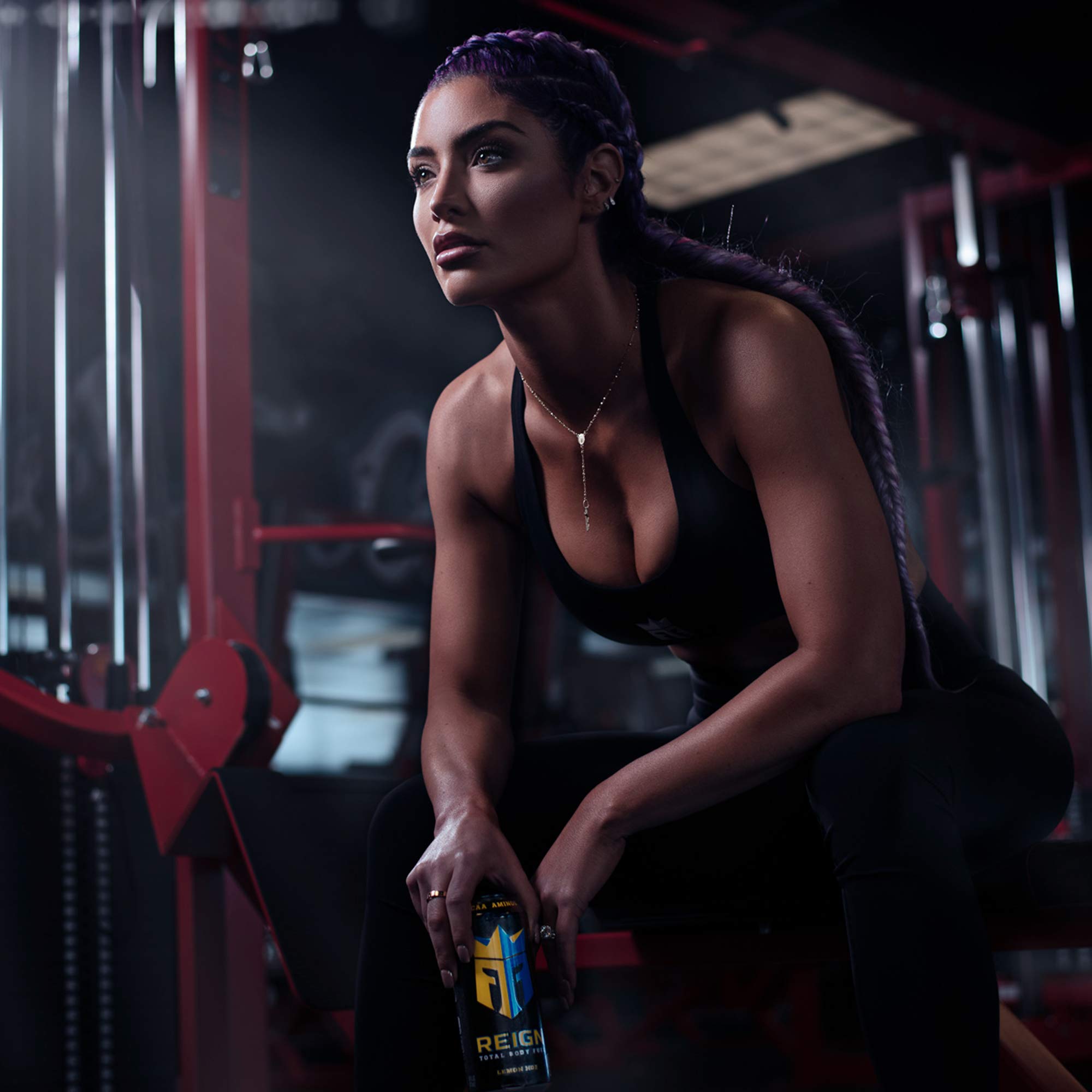 Reign Melon Mania glass serving suggests post-workout hydration and flavor
