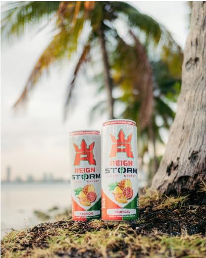 REIGN Storm Tropical served glass conveys an energizing daily ritual.