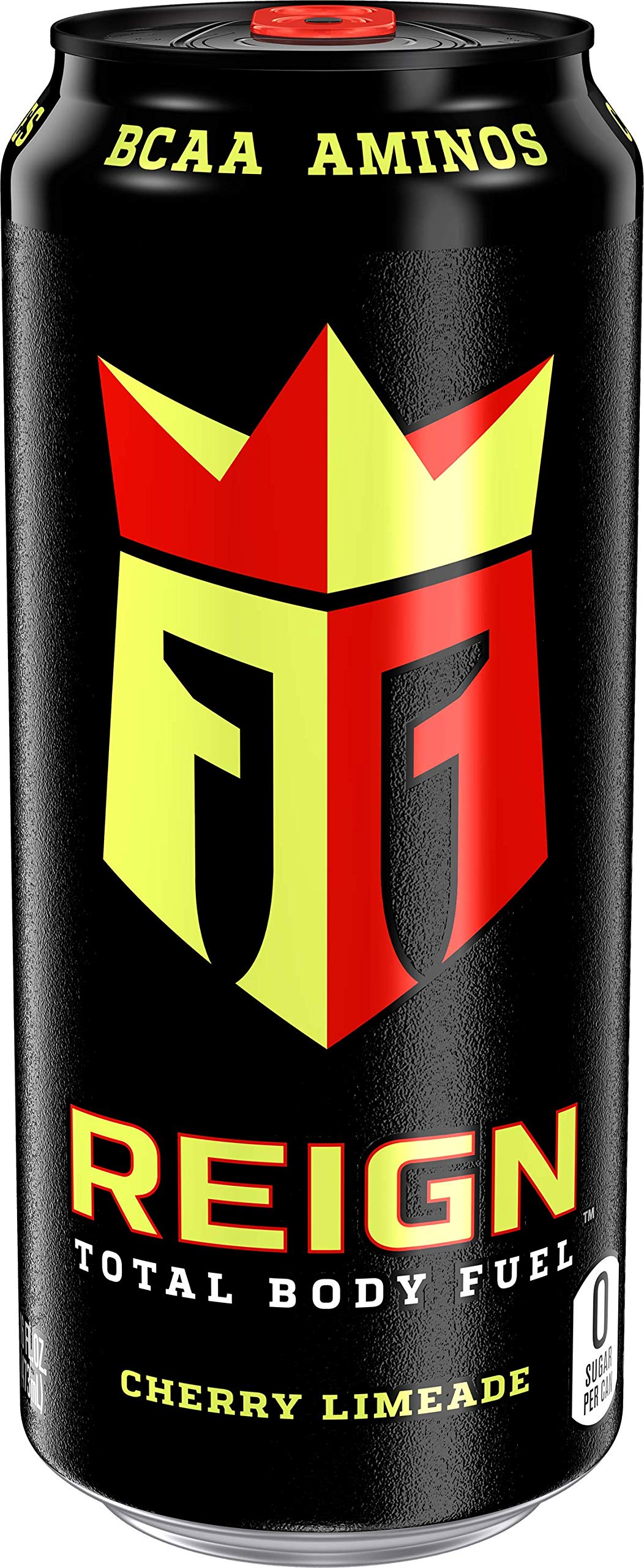 Reign Total Body Fuel 12-pack display for gym-ready hydration and energy on the go.