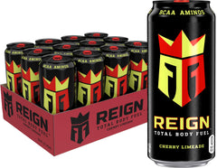 Reign Total Body Fuel Cherry Limeade can with bold flavor and pre-workout energy.