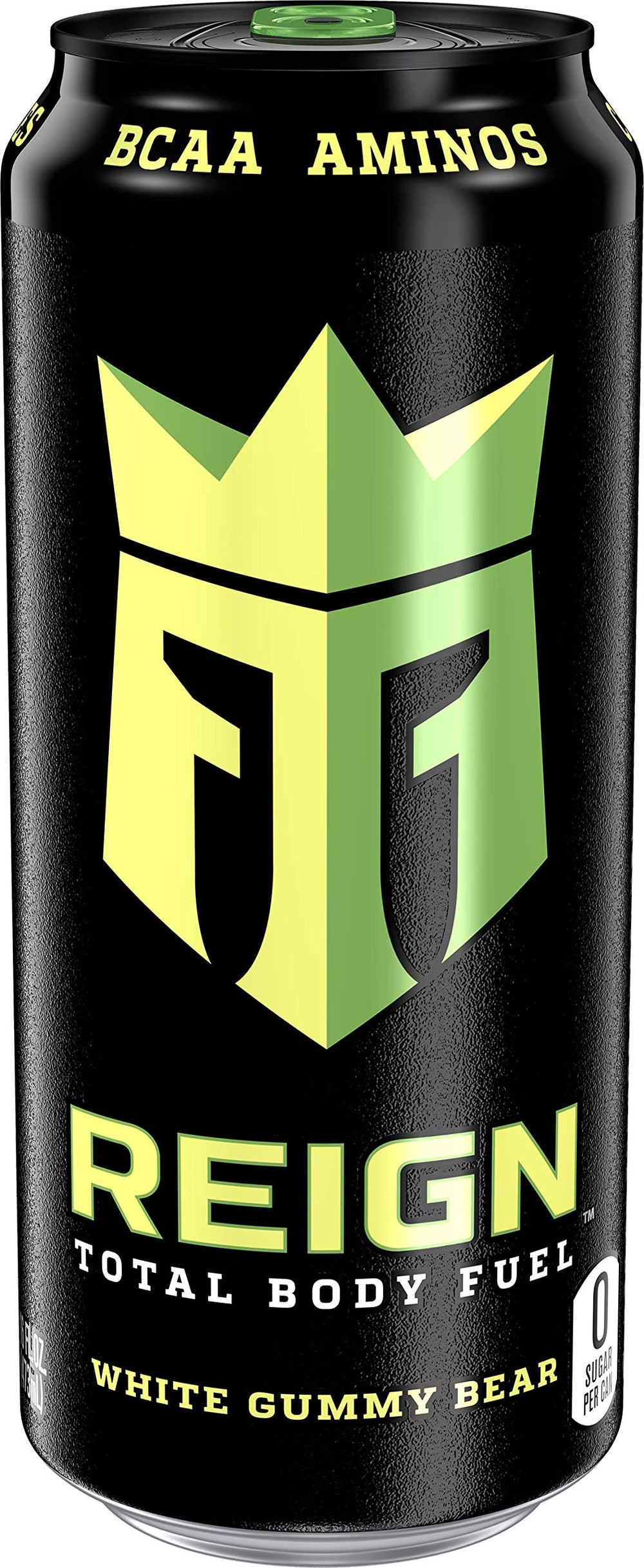 Reign Total Body Fuel White Gummy Bear bottle pour aiding refreshing hydration and focus during training