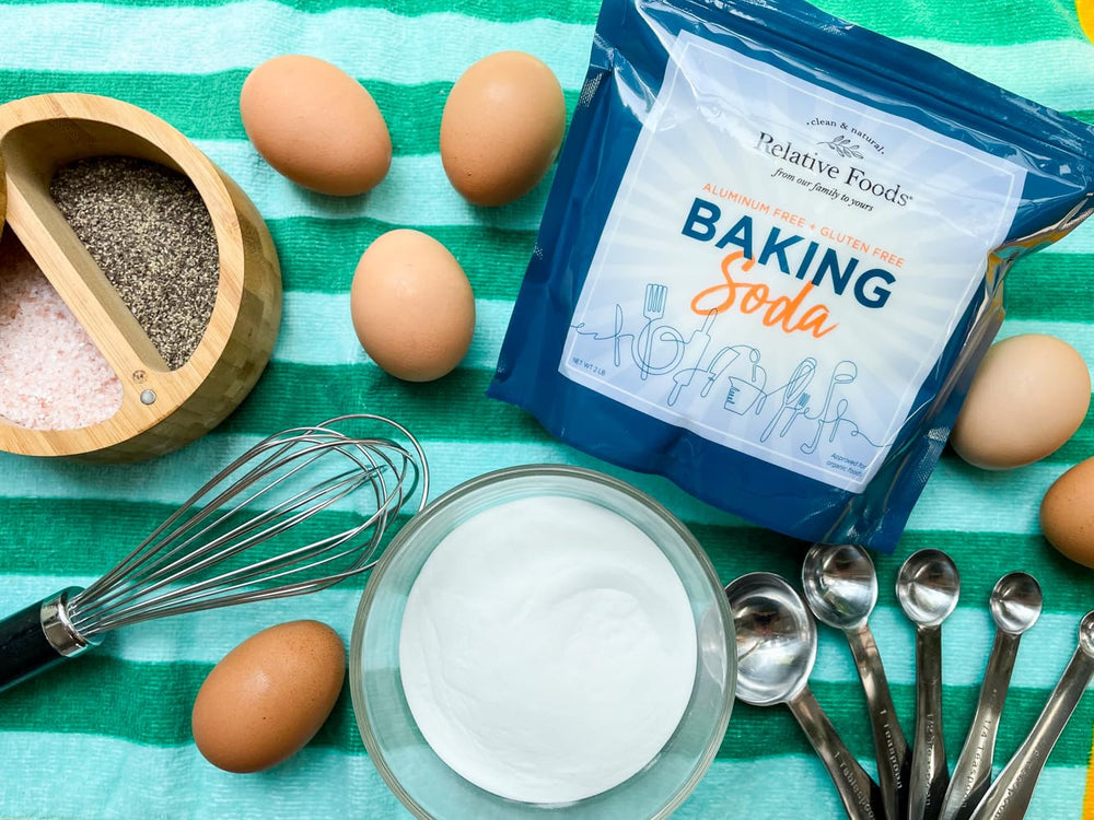 Relative Foods baking soda kitchen use supports versatile cooking and cleaning tasks.